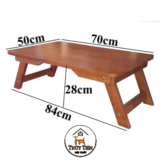 Bàn gấp gọn đa năng gỗ cao su chân gỗ 