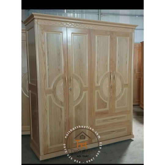 Tủ quần  gỗ sồi phủ nhiều kích thước 