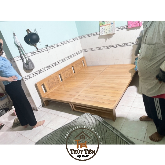 Ghế gấp thành giường- Giường gấp đa năng thông minh- Trường Kỷ gỗ sồi bền đẹp cực chắn chắn