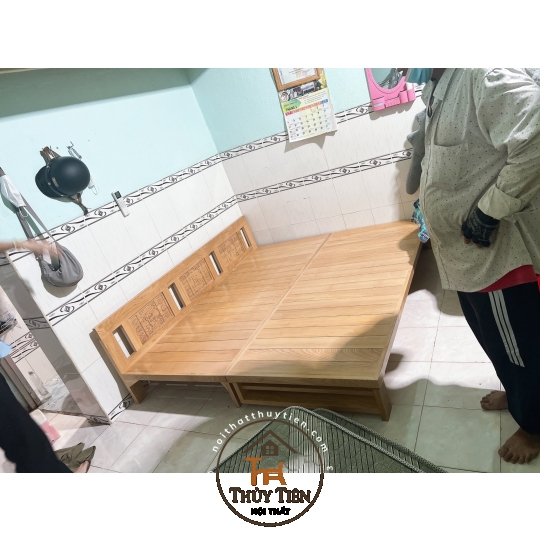 Ghế gấp thành giường- Giường gấp đa năng thông minh- Trường Kỷ gỗ sồi bền đẹp cực chắn chắn