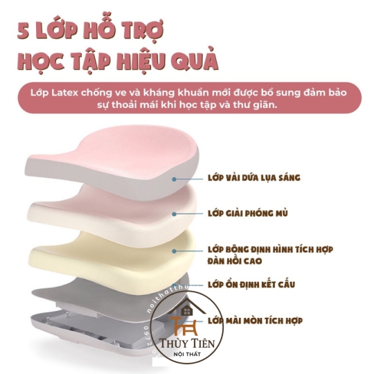 Ghế học sinh G05 ghế chống gù cho bé cố định tư thế ngồi khoa học chống cận thị