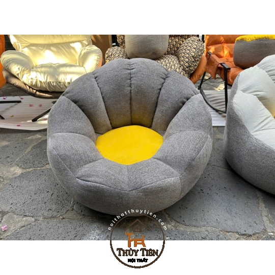 Sofa hạt xốp hoa tặng kèm đôn 