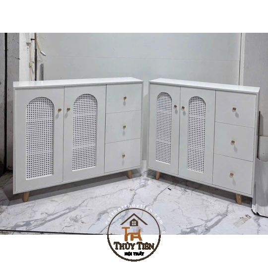 Mẫu tủ dép gỗ công nghiệp mdf cánh mây đủ kích thước