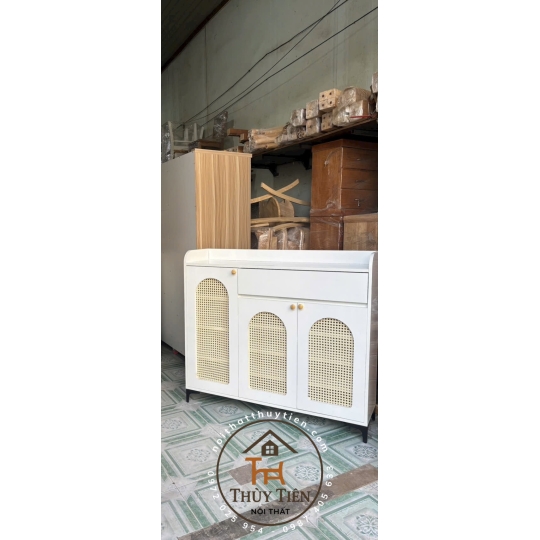 Mẫu tủ dép gỗ công nghiệp mdf cánh mây đủ kích thước