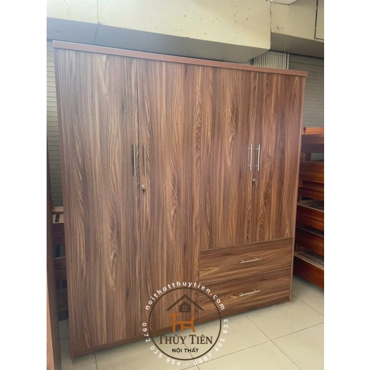 Tủ quần áo gỗ MDF cửa mở - TQAMDF 025