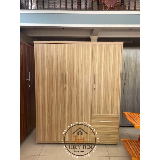 Tủ quần áo gỗ MDF cửa mở - TQAMDF 025
