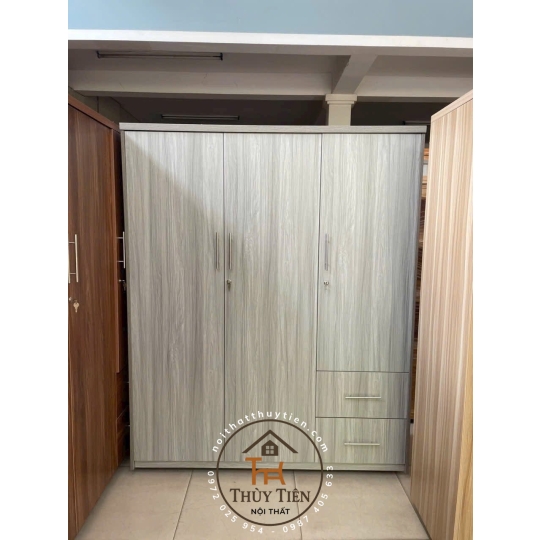 Tủ quần áo gỗ MDF cửa mở - TQAMDF 025