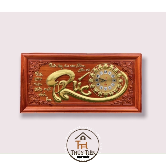 Tranh Đồng Hồ Treo Tường Gỗ Hương Điêu Khắc Nguyên Tấm - Nhiều mẫu