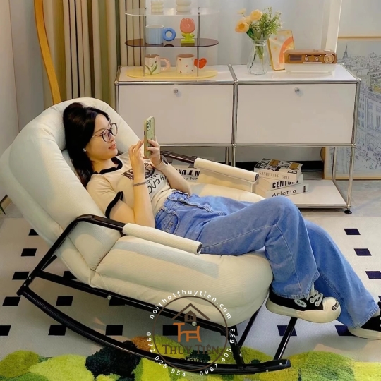 Ghế Lười Đung Đưa Gấp Gọn - Ghế Thư Giãn, Ngủ Trưa Cho Ban Công, Phòng Ngủ, Thiết Kế Đa Năng