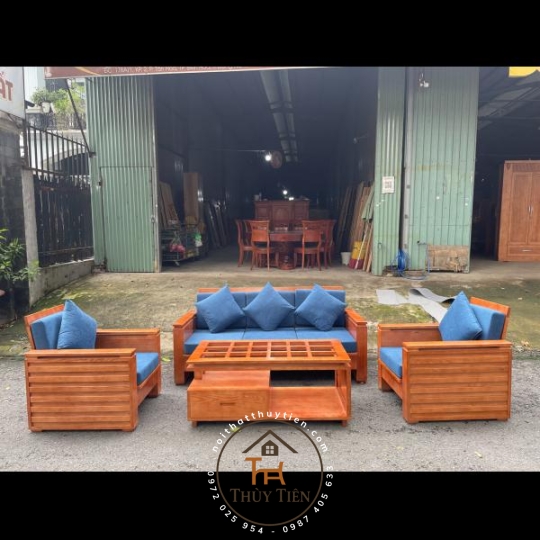 Bàn ghế sofa gỗ sồi- BGSFGS 004