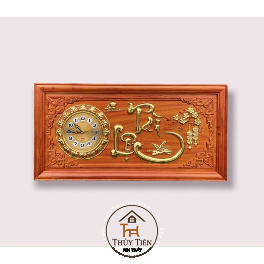 Tranh Đồng Hồ Treo Tường Gỗ Hương Điêu Khắc Nguyên Tấm - Nhiều mẫu