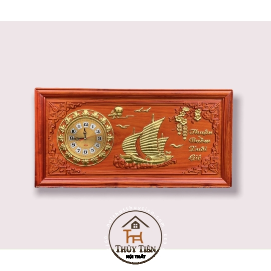 Tranh Đồng Hồ Treo Tường Gỗ Hương Điêu Khắc Nguyên Tấm - Nhiều mẫu