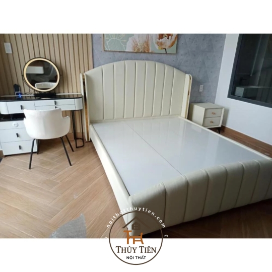 Giường bọc nỉ nhung cao cấp 