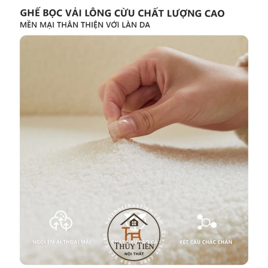 Ghế đôn ngồi bàn trang điểm đệm êm ái decor phòng ngủ thiết kế mới lạ sang trọng