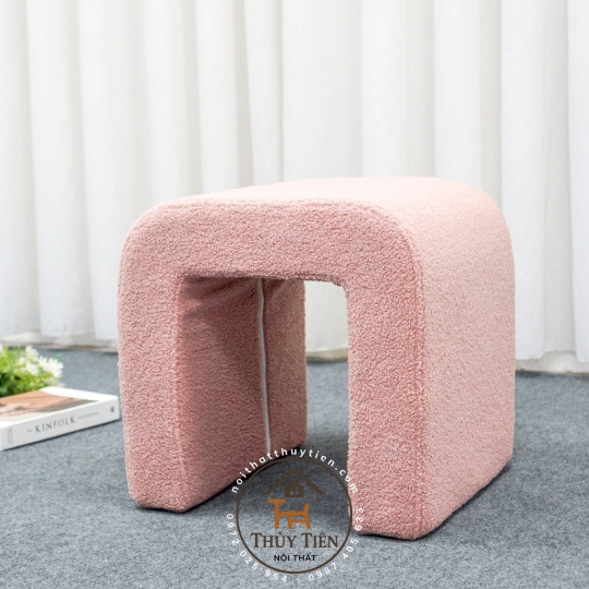 Ghế đôn ngồi bàn trang điểm đệm êm ái decor phòng ngủ thiết kế mới lạ sang trọng