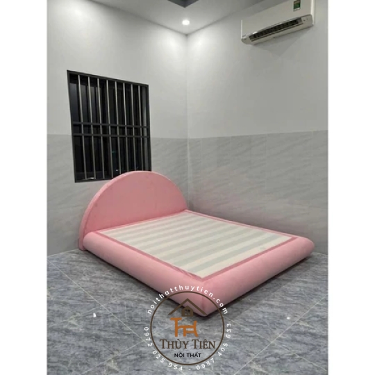 Giường kẹo dẻo bọc nệm xung quanh chống va đập kèm đầu giường
