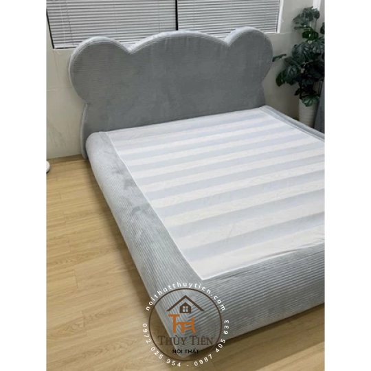 Giường kẹo dẻo bọc nệm xung quanh chống va đập kèm đầu giường