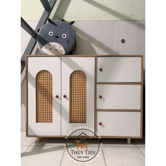 TỦ GIÀY 5 CÁNH MÂY nhiều ngăn đa năng tiện lợi gỗ MDF phủ Mine cao cấp