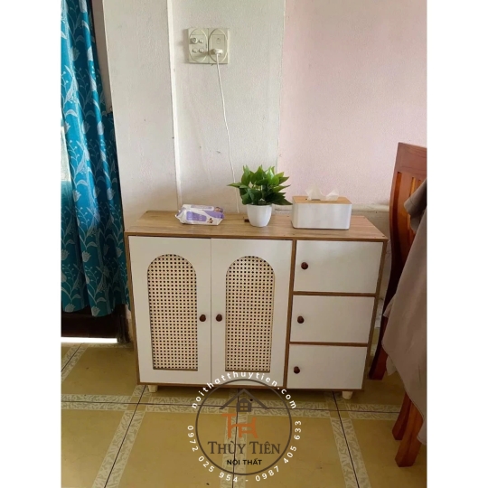 TỦ GIÀY 5 CÁNH MÂY nhiều ngăn đa năng tiện lợi gỗ MDF phủ Mine cao cấp