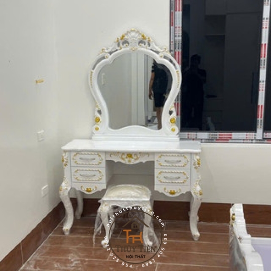 Bộ bàn trang điểm, bàn phấn tân cổ điển hoàng gia sang trọng giá tại xưởng