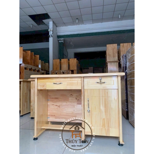 Bàn làm việc gỗ thông 1m, 1m2, 1m4