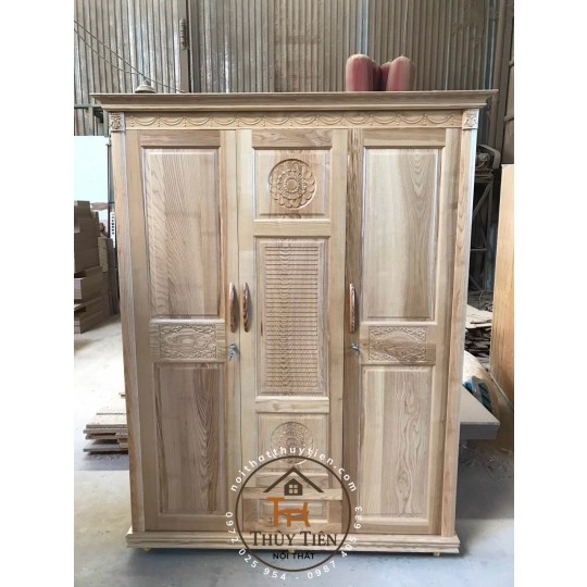 Tủ Quần Áo Gỗ sồi màu đủ kích thước- TQAGS 007