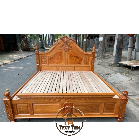 Giường ngủ gỗ gõ đỏ nữ hoàng