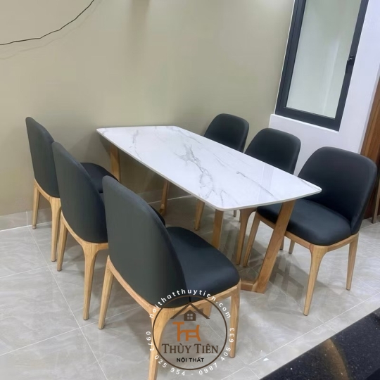Bộ bàn ăn mặt đá Concorde cao cấp- BBAMD 27