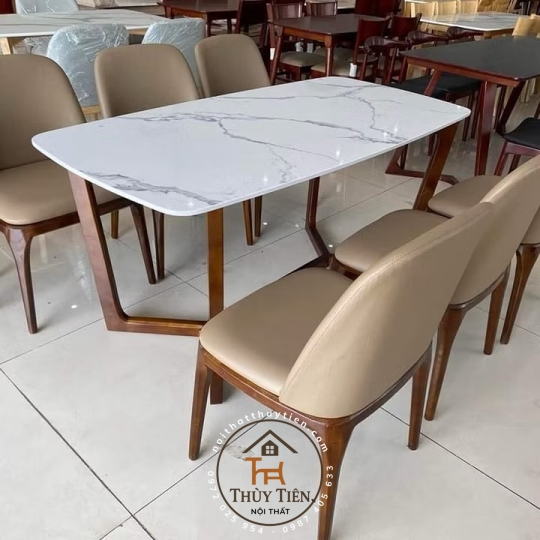 Bộ bàn ăn mặt đá Concorde cao cấp- BBAMD 27