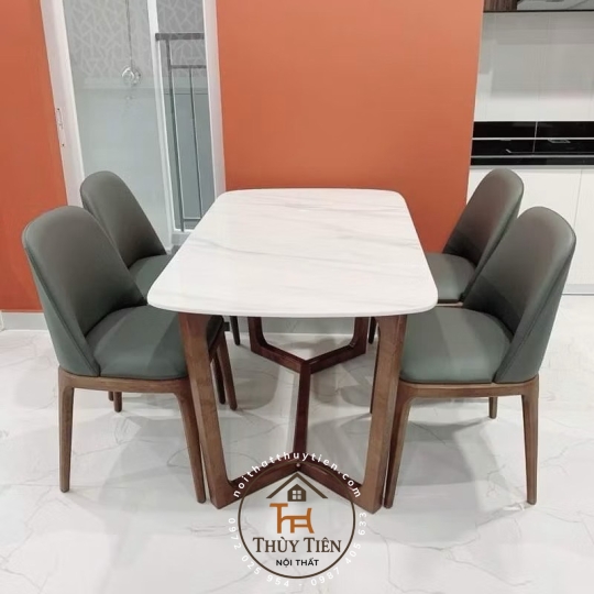 Bộ bàn ăn mặt đá Concorde cao cấp- BBAMD 27