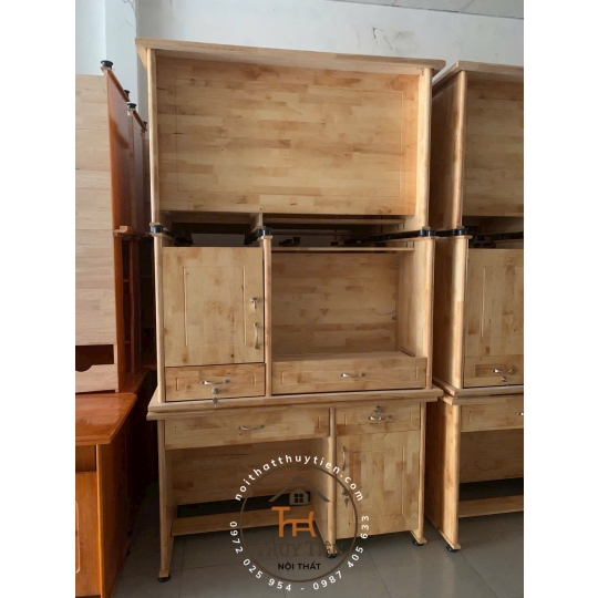 Bàn làm việc gỗ cao su tự nhiên 1m, 1m2, 1m4