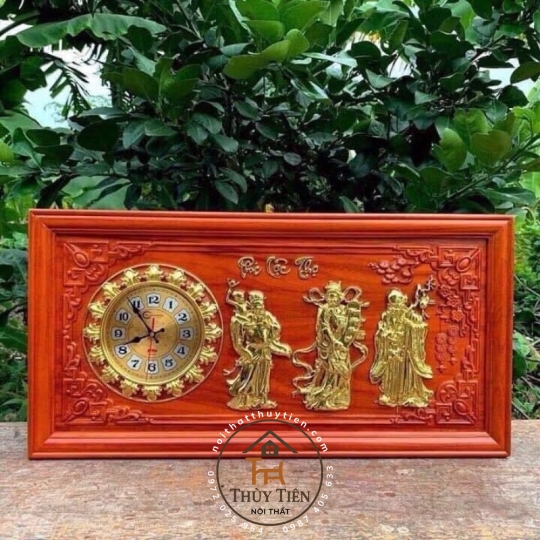 Tranh Đồng Hồ Treo Tường Gỗ Hương Điêu Khắc Nguyên Tấm - Nhiều mẫu