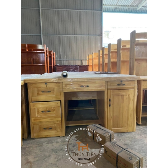 Bàn làm việc gỗ thông- BLVGT 09