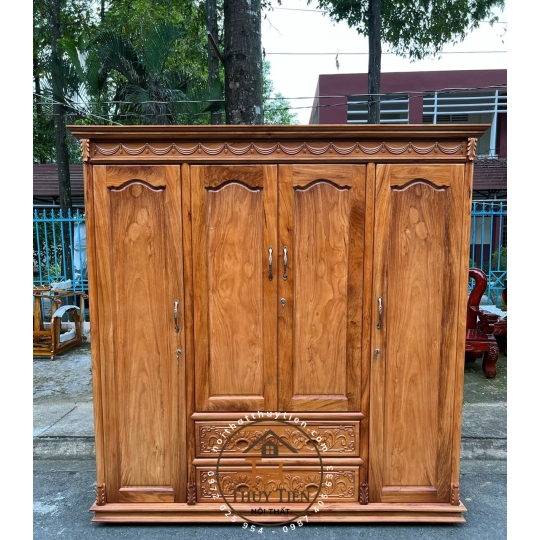 Tủ quần áo gỗ  gõ đỏ- TQAGGD 009