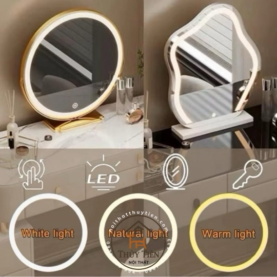 Bộ Bàn Trang Điểm Tặng Ghế M03, Phong Cách Tinh Tế, Chất Liệu Cao Cấp