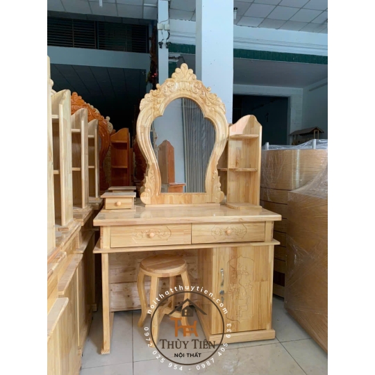 Bàn trang điểm gỗ thông nhiều mẫu