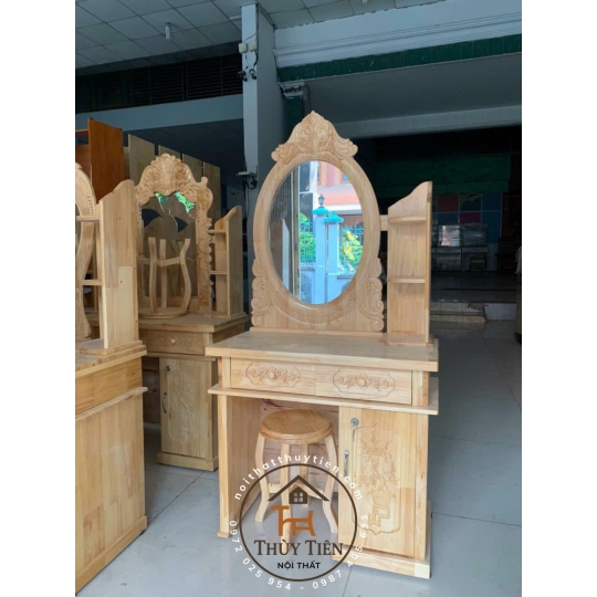 Bàn trang điểm gỗ thông nhiều mẫu