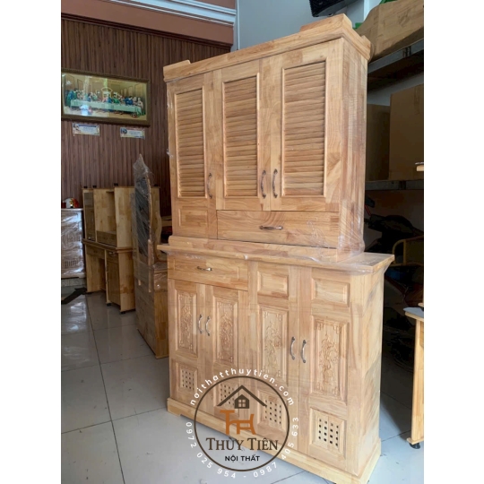 Tủ giày dép gỗ cao su ngang 1m, 1m2