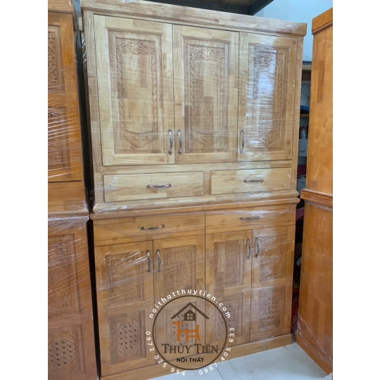 Tủ giày dép gỗ cao su ngang 1m, 1m2
