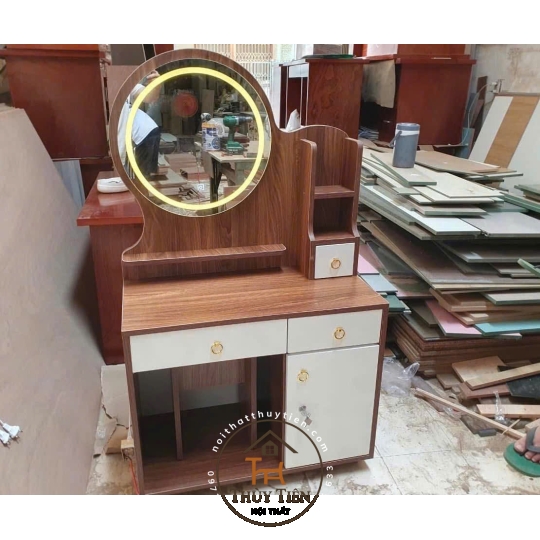 Bàn trang điểm MDF led nhiều mẫu