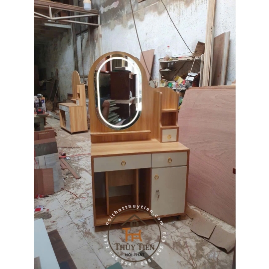 Bàn trang điểm MDF led nhiều mẫu