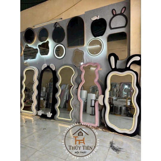 Gương decor toàn thân đèn led ko đèn led nhiều mẫu hàng loại 1 