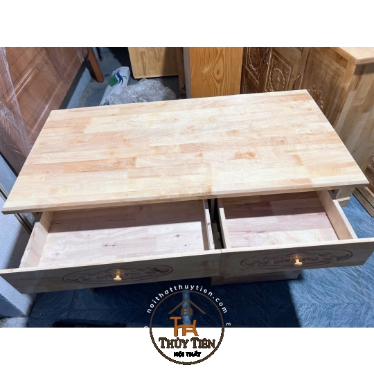 Bàn làm việc gỗ cao su tự nhiên- BLVGCS 002