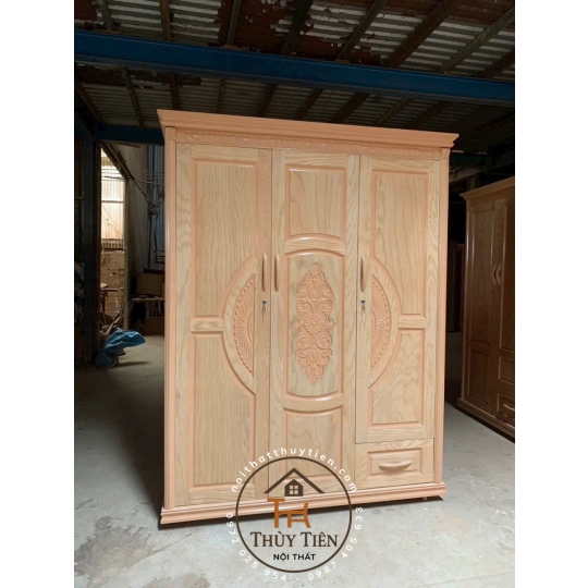 Mẫu tủ quần áo sồi phủ