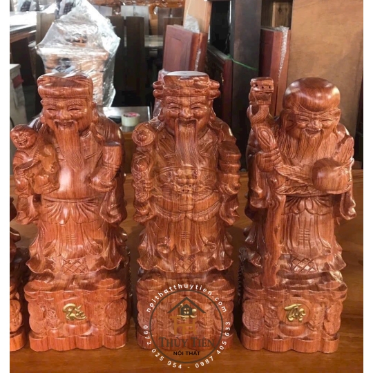 Tượng gỗ Phúc Lộc Thọ