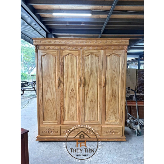 Tủ quần áo gõ đỏ hoàng gia