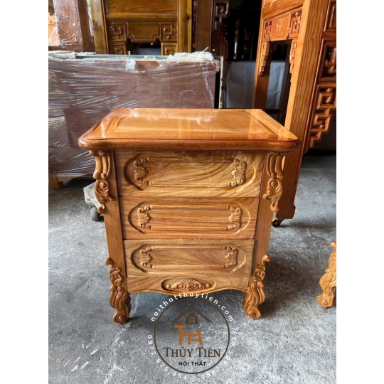 Mẫu tủ - Tap đầu giường gỗ gõ đỏ 