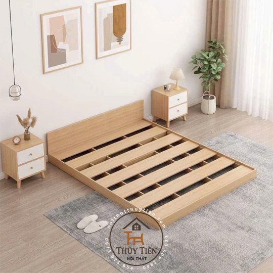 Giường pallet gỗ 1m6x2m giường ngủ kiểu Nhật hiện đại sang trọng phù hợp mọi không gian