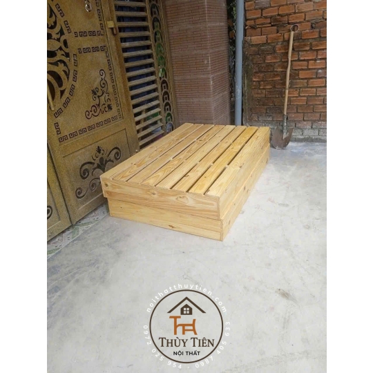 Mẫu Giường pallet gỗ thông