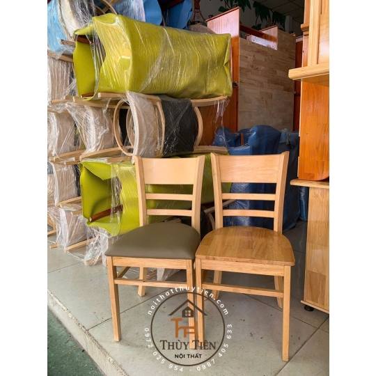 Ghế gỗ cabin mặt nệm